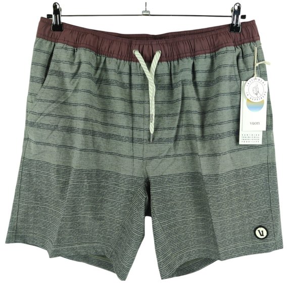 Vuori Other - NWT Vuori Grey Varied Stripe Kore Shorts 2XL